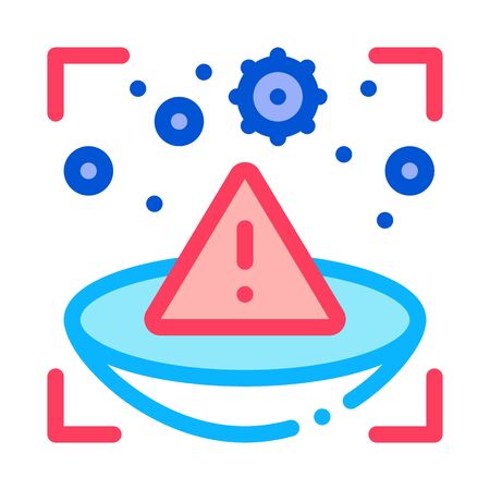 medically unsafe lens icon vector. medically unsafe lens sign. color symbol illustrationのイラスト素材
