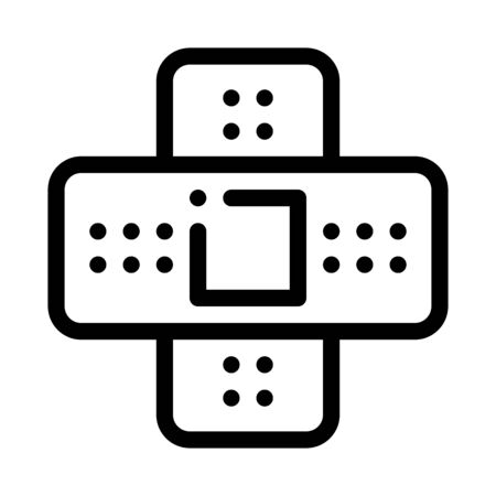 medical healing plaster icon vector. medical healing plaster sign. isolated contour symbol illustrationのイラスト素材