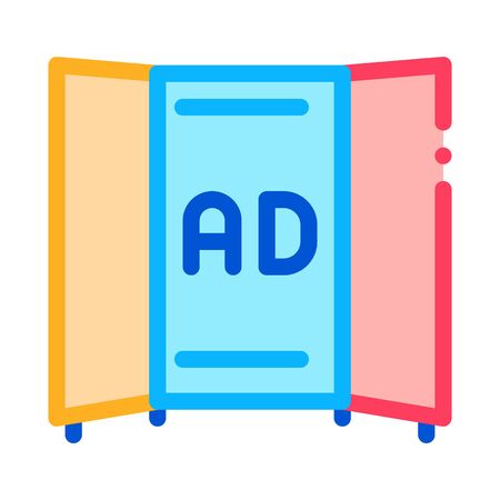 advertising booklet icon vector. advertising booklet sign. color symbol illustrationのイラスト素材