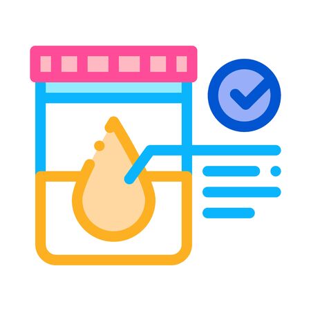 regular urine test in vitro icon vector. regular urine test in vitro sign. color symbol illustrationのイラスト素材