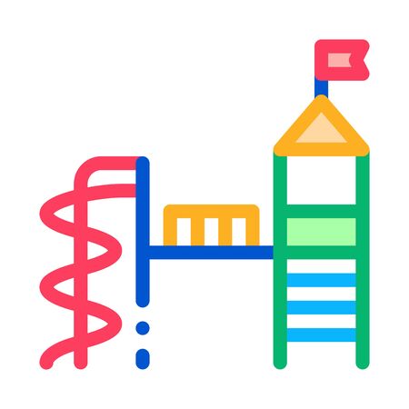 playground for children icon vector. playground for children sign. color symbol illustrationのイラスト素材