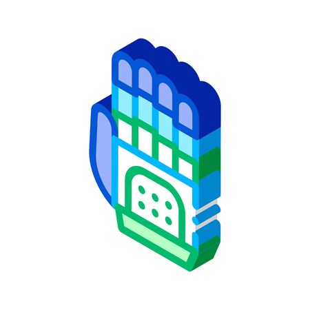Cyber Hand Artificial Intelligence vector isometric sign. color isolated symbol illustrationのイラスト素材