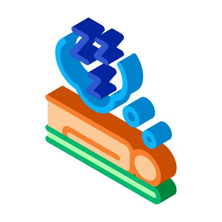 Human Sleep Biohacking Icon Vector isometric sign. color isolated symbol illustrationのイラスト素材
