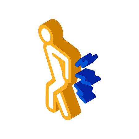 Arthritis Icon Vector. Isometric Arthritis sign. color isolated symbol illustrationのイラスト素材