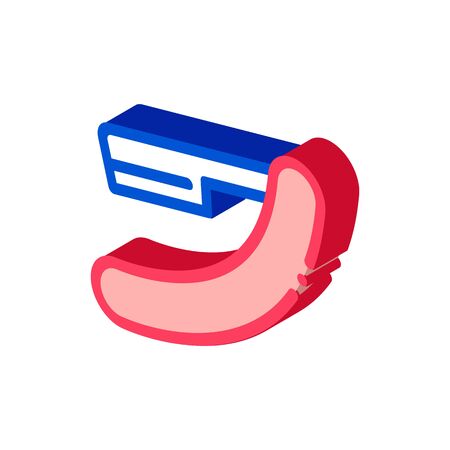 Vintage Dangerous Razor Icon Vector. Isometric Vintage Dangerous Razor sign. color isolated symbol illustrationのイラスト素材