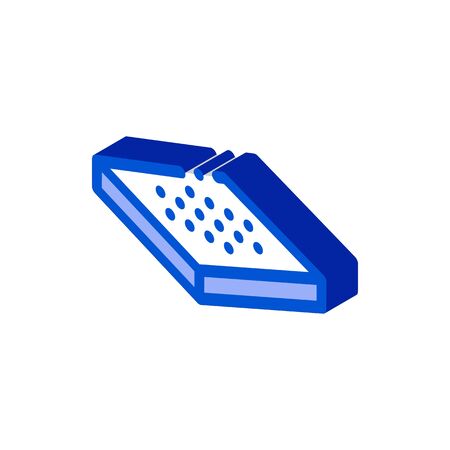 Bed Mattress Bedbugs Icon Vector. Isometric Bed Mattress Bedbugs sign. color isolated symbol illustrationのイラスト素材