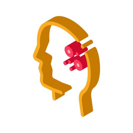 main problem of dermatitis icon vector. isometric main problem of dermatitis sign. color isolated symbol illustrationのイラスト素材