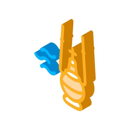 holy incense icon vector. isometric holy incense sign. color isolated symbol illustrationのイラスト素材