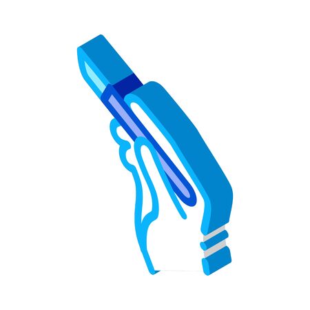 surgeon hand with scalpel icon vector. isometric surgeon hand with scalpel sign. color isolated symbol illustrationのイラスト素材