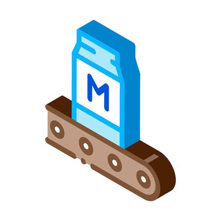 convector milk bottle icon vector. isometric convector milk bottle sign. color isolated symbol illustrationのイラスト素材