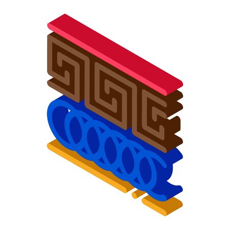 greek ornament icon vector. isometric greek ornament sign. color isolated symbol illustrationのイラスト素材