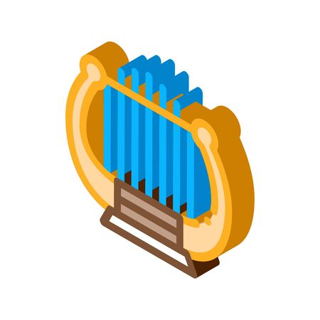 Harp Icon Vector. Isometric Harp Sign. Color Isolated Symbol Illustrationのイラスト素材
