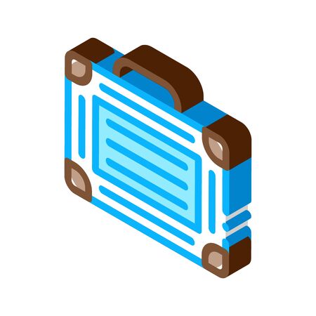 Equipment Case Icon Vector. Isometric Equipment Case sign. color isolated symbol illustrationのイラスト素材
