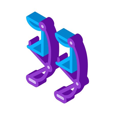 Jumping Equipment Icon Vector. Isometric Jumping Equipment sign. color isolated symbol illustrationのイラスト素材