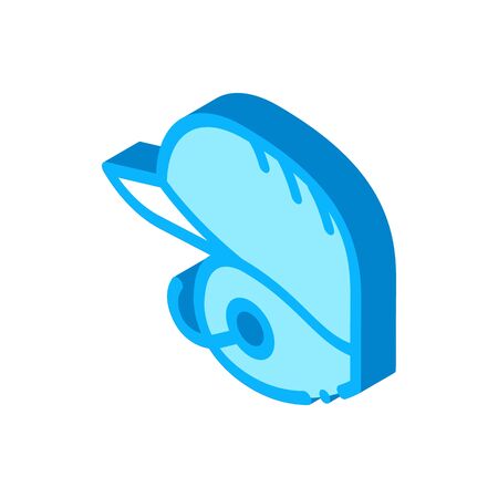 Baseball Helmet Icon Vector. Isometric Baseball Helmet isometric sign. color isolated symbol illustrationのイラスト素材