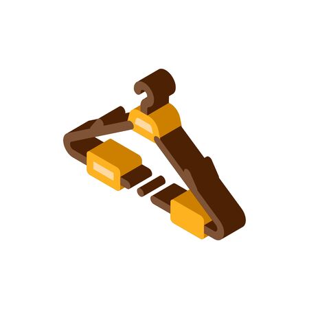 Hanger For Cloth Icon Vector. Isometric Hanger For Cloth sign. color isolated symbol illustrationのイラスト素材