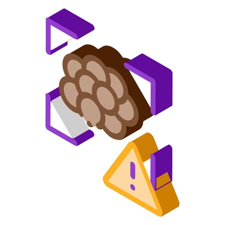 Caviar Attention Icon Vector. Isometric Caviar Attention sign. color isolated symbol illustrationのイラスト素材