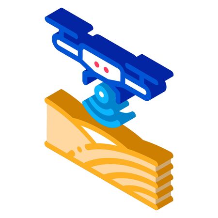 Drone Wi-Fi Signal Icon Vector. Isometric Drone Wi-Fi Signal sign. color isolated symbol illustrationのイラスト素材