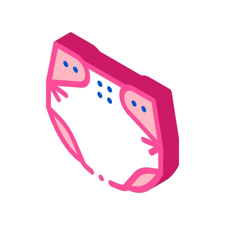 Childhood Nappy Icon Vector. Isometric Childhood Nappy sign. color isolated symbol illustrationのイラスト素材