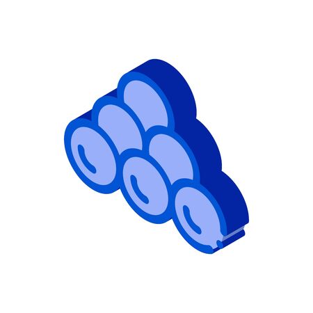 Cannonballs Icon Vector. Isometric Cannonballs isometric sign. color isolated symbol illustrationのイラスト素材