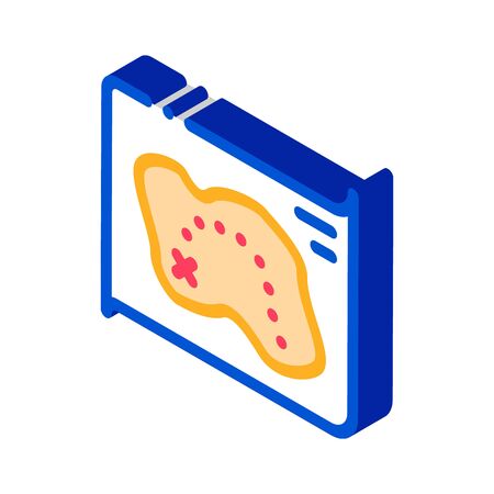 Map Treasure Icon Vector. Isometric Map Treasure isometric sign. color isolated symbol illustrationのイラスト素材