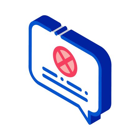 Cross Mark Frame Icon Vector. Isometric Cross Mark Frame isometric sign. color isolated symbol illustrationのイラスト素材