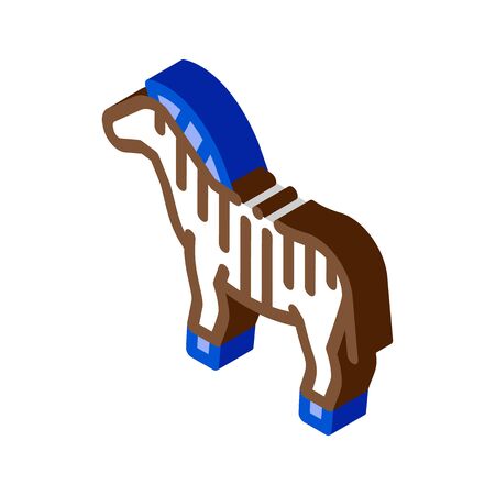Zebra Icon Vector. Isometric Zebra sign. color isolated symbol illustrationのイラスト素材