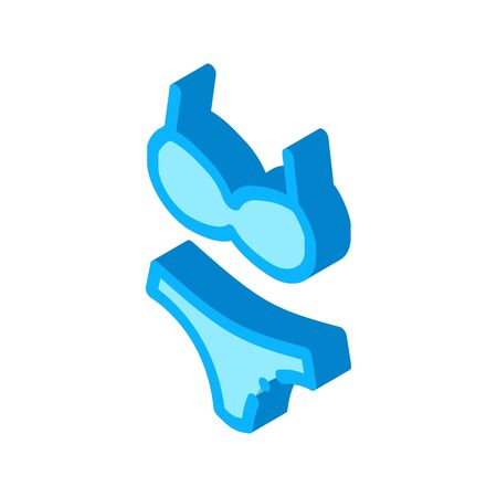 Swimming Suit Icon Vector. Isometric Swimming Suit sign. color isolated symbol illustrationのイラスト素材