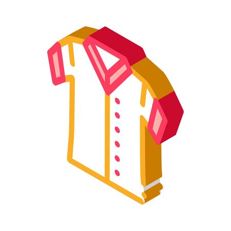 Baseball T-shirt Icon Vector. Isometric Baseball T-shirt isometric sign. color isolated symbol illustrationのイラスト素材