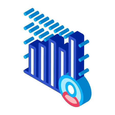 Candidate Statistics Icon Vector. Isometric Candidate Statistics sign. color isolated symbol illustrationのイラスト素材