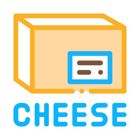 cheese bar icon vector. cheese bar sign. color symbol illustrationのイラスト素材