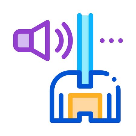 soundproof window glass icon vector. soundproof window glass sign. color symbol illustrationのイラスト素材