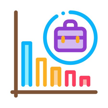 recession of business job offers icon vector. recession of business job offers sign. color symbol illustrationのイラスト素材