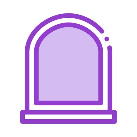 arcuate window icon vector. arcuate window sign. color symbol illustrationのイラスト素材