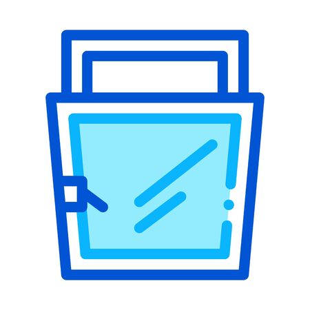 open for ventilation window icon vector outline illustrationのイラスト素材