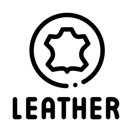 genuine leather label icon vector. genuine leather label sign. isolated contour symbol illustrationのイラスト素材