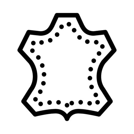 leather label icon vector. leather label sign. isolated contour symbol illustrationのイラスト素材