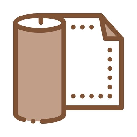 leather textile roll icon vector. leather textile roll sign. color symbol illustrationのイラスト素材