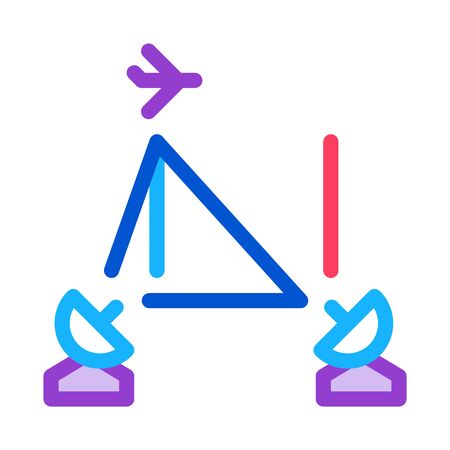 air navigation course icon vector. air navigation course sign. color symbol illustrationのイラスト素材