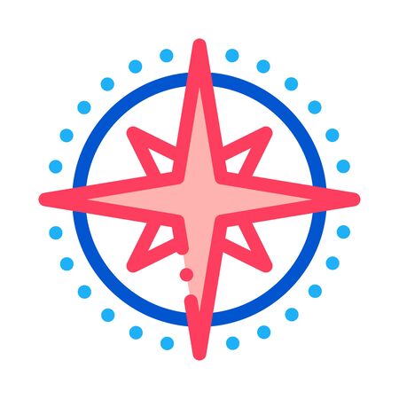 compass sign icon vector. compass sign sign. color symbol illustrationのイラスト素材