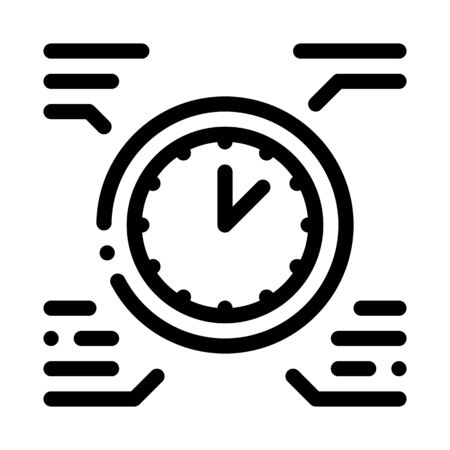 clock time healthy life icon vector. clock time healthy life sign. isolated contour symbol illustrationのイラスト素材