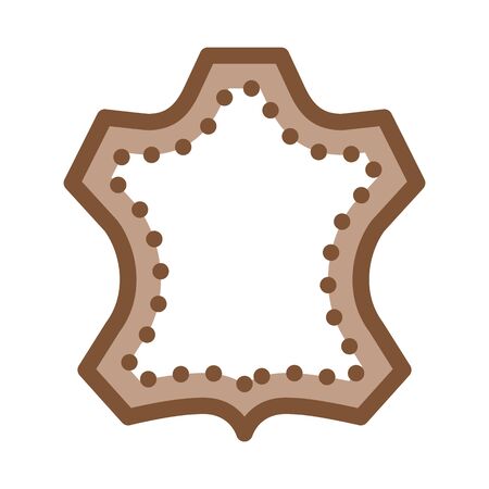 leather label icon vector. leather label sign. color symbol illustrationのイラスト素材