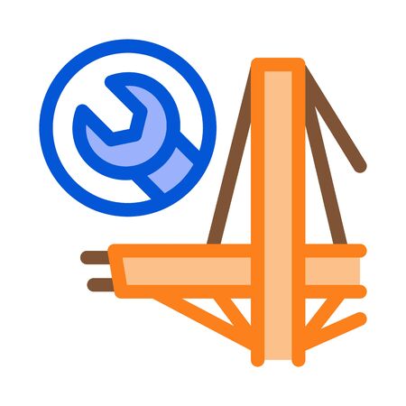 bridge repair icon vector. bridge repair sign. color symbol illustrationのイラスト素材