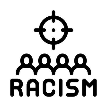 racism target aim icon vector. racism target aim sign. isolated contour symbol illustrationのイラスト素材