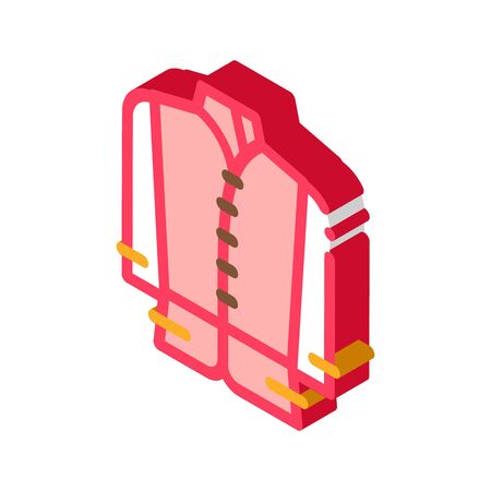 kind of national men costume icon vector. isometric kind of national men costume sign. color isolated symbol illustrationのイラスト素材