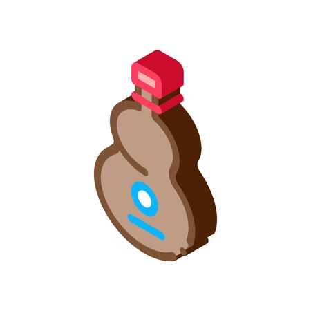 plain wooden guitar icon vector. isometric plain wooden guitar sign. color isolated symbol illustrationのイラスト素材