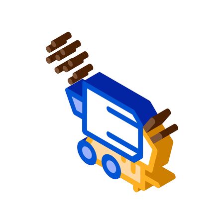 wood crusher machine iconのイラスト素材
