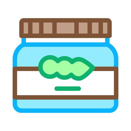 soy beans jar icon vector. soy beans jar sign. color symbol illustrationのイラスト素材
