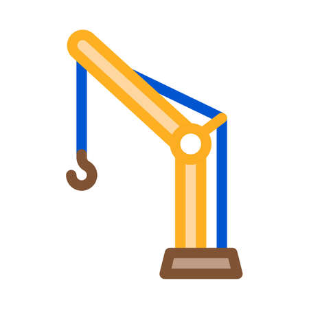 crane with hook icon vector. crane with hook sign. color symbol illustrationのイラスト素材