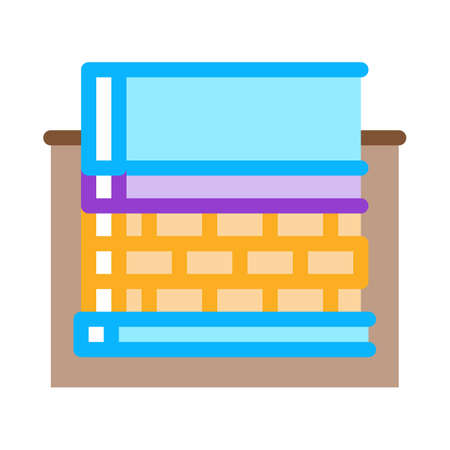 prefabricated foundation icon vector. prefabricated foundation sign. color symbol illustrationのイラスト素材